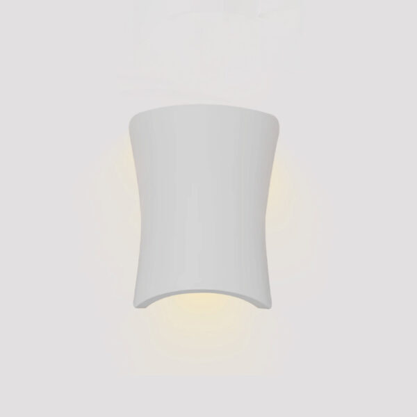 Inlight Επιτοίχιο φωτιστικό λευκό από γύψο 1XE14 D:21,5cm (43053-White)