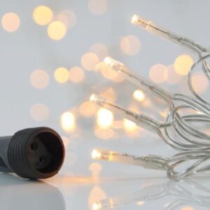 ΣΕΙΡΑ, 100 LED 3mm, 31V, ΕΠΕΚΤΑΣΗ ΩΣ 3, ΜΕ ΜΕΤΑΣΧΗΜΑΤΙΣΤΗ, ΠΡΟΕΚΤΑΣΗ ΠΑΡΟΧΗΣ 300cm, ΔΙΑΦΑΝΟ ΚΑΛΩΔΙΟ, ΘΕΡΜΟ ΛΕΥΚΟ LED,ΑΝΑ 5cm,ΙP44 EUROLAMP - 600-11320