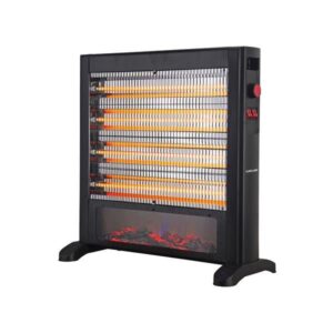 ΘΕΡΜΑΣΤΡΑ ΧΑΛΑΖΙΑ 2400W ΜΑΥΡΗ ΜΕ ΘΕΡΜΟΣΤΑΤΗ ΚΑΙ ΕΦΕ ΦΛΟΓΑΣ EUROLAMP - 300-41406