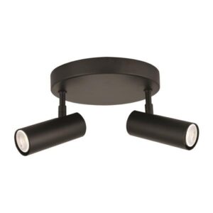 ΣΠΟΤ ΟΡΟΦΗΣ ΡΟΖΕΤΑ ΔΙΠΛΗ GU10 SLIM ΜΑΥΡΗ EUROLAMP 145-25003