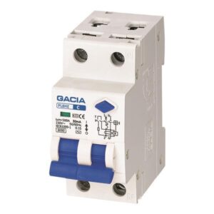ΡΕΛΕ RCBO ΔΙΠΟΛΙΚΟ 32A 6KA 30mA 1+N GACIA TYPE B EUROLAMP - 500-43545