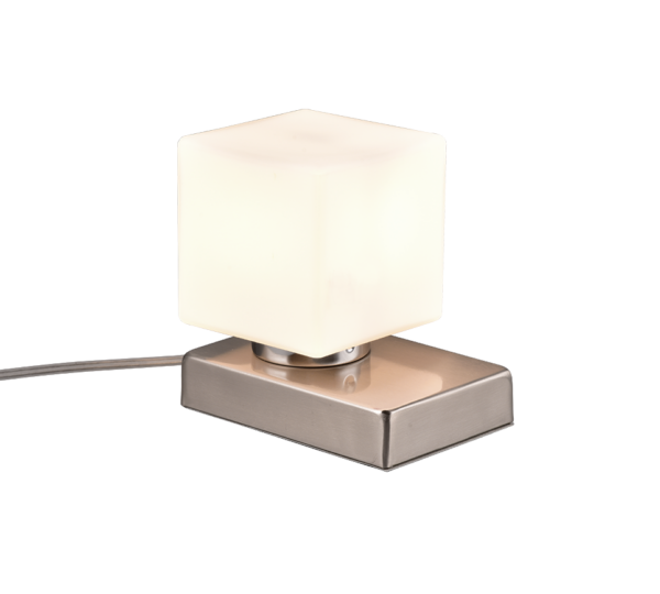 Επιτραπέζιο Φωτιστικό Trio Lighting TILL II 1x E14 Νίκελ Ματ Μεταλλικό αφής - 590200107
