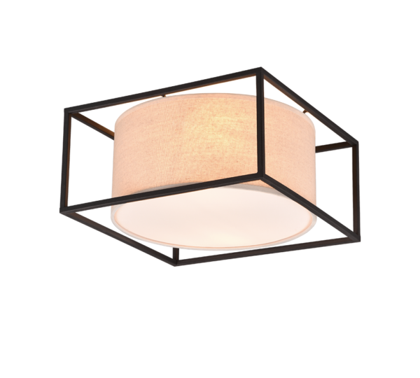 Φωτιστικό Οροφής Trio Lighting 2xE27 Μαύρου Χρώματος - 603100244