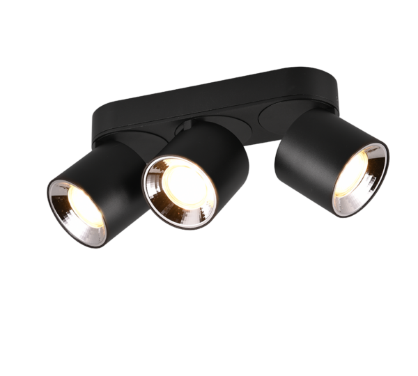 Φωτιστικό Οροφής Trio Lighting 3xGU10 Μαύρου Χρώματος - 651000332