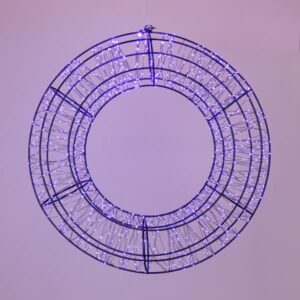 ΣΤΕΦΑΝΙ 38cm, 720 LED, 12V ΜΕΤΑΣΧΗΜΑΤΙΣΤΗ, TIMER, ΜΑΥΡΟΣ ΜΕΤΑΛΛΙΚΟΣ ΣΚΕΛΕΤΟΣ, ΜΑΥΡΟ ΧΑΛΚΙΝΟ ΚΑΛΩΔΙΟ, ΜΩΒ LED, ΠΡΟΕΚΤΑΣΗ ΠΑΡΟΧΗΣ 5m, IP44 EUROLAMP - 600-22542