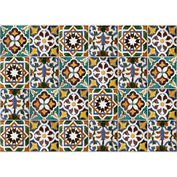 Green Tiles L πλάτη προστασίας τοίχου εστιών κουζίνας Ango - 67210