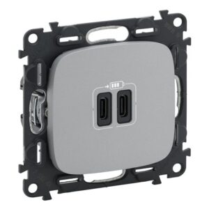VALENA ALLURE ΠΡ 2ΧUSB ΦΟΡΤ ΤΥΠ C 3000MA ALUM LEGRAND - 755347