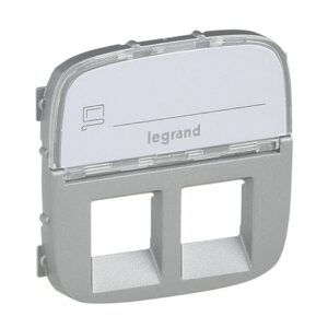 VALENA ALLURE ΠΛΑΚ 2XRJ45 ΕΤΙΚ ALUM LEGRAND - 755487
