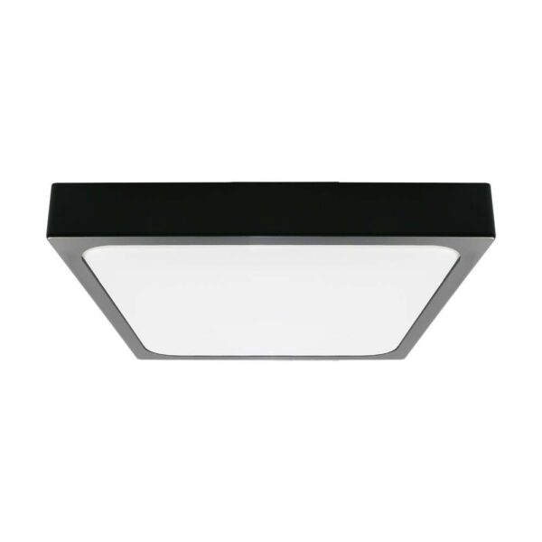 LED πλαφονιέρα 18W SMD τετράγωνη φυσικό λευκό 4000K IP44 με μαύρο σώμα με ανιχνευτή μικροκυμάτων V-TAC - 7672