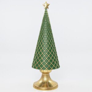 ΔΕΝΤΡΑΚΙ, ΠΡΑΣΙΝΟ ΜΕ ΧΡΥΣΗ ΒΑΣΗ, 14x14x40,9cm EUROLAMP - 600-41159