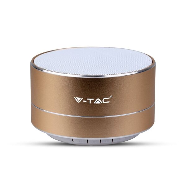 Mini Φορητό Ασύρματο Ηχείο V-TAC Bluetooth 3W Χρυσό - 7714