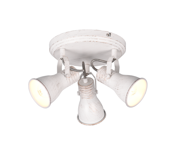 Φωτιστικό Spot Trio Lighting STEAM  3x E14 Λευκό Αντικέ Μεταλλικό   - 813430327