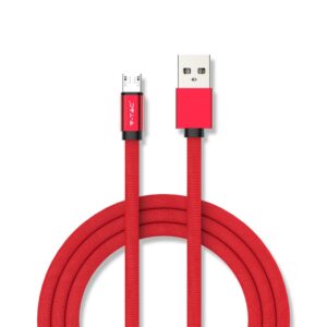 Καλώδιο Micro USB κόκκινο 1m Ruby Series V-TAC - 8497