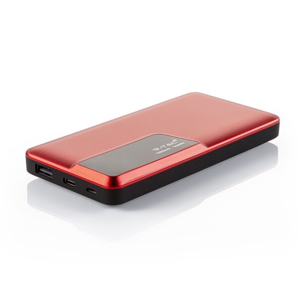 Power Bank 10000mAh με κόκκινο σώμα USB Type-C V-TAC - 8871