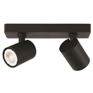 ΣΠΟΤ ΟΡΟΦΗΣ ΔΙΠΛΟ GU10 S1980 ΜΑΥΡΟ EUROLAMP 144-60004
