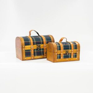 ΥΦΑΣΜΑΤΙΝΗ ΒΑΛΙΤΣΑ, ΜΠΛΕ ΚΑΡΟ, ΣΕΤ 2 ΤΜΧ, 30x18x19cm ΚΑΙ 24x13x15,3cm EUROLAMP - 600-45722