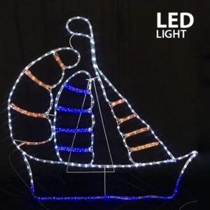ΚΑΡΑΒΙ, 11m LED ΦΩΤΟΣΩΛΗΝΑΣ, ΜΟΝΟΚΑΝΑΛΟΣ, 106x104cm, IP44 EUROLAMP - 600-20102