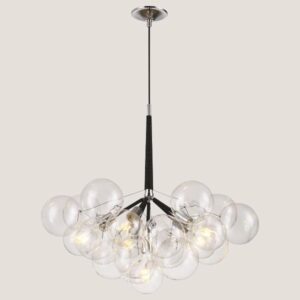 ΦΩΤΙΣΤΙΚΟ ΚΡΕΜΑΣΤΟ 6xE27  ΜΑΥΡΟ EUROLAMP 144-20011