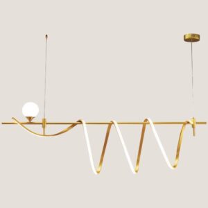 ΦΩΤΙΣΤΙΚΟ ΚΡΕΜΑΣΤΟ ΓΡΑΜΜΙΚΟ LED DIMMABLE 55W+1xG9 3000Κ  ΧΡΥΣΟ EUROLAMP 144-16005