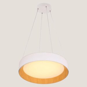 ΦΩΤΙΣΤΙΚΟ ΚΡΕΜΑΣΤΟ ΣΤΡΟΓΓΥΛΟ LED 50W 3000Κ ΛΕΥΚΟ/ΞΥΛΟ ΔΡΥΣ EUROLAMP 144-17024