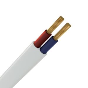 ΚΑΛΩΔΙΟ ΕΥΚΑΜΠΤΟ ΟΒΑΛ H05V2V2-F 2X0,75mm² ΛΕΥΚΟ (100m/roll) EUROLAMP - 150-19002