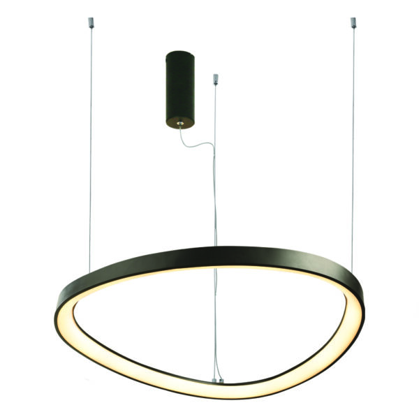 ΚΡΕΜΑΣΤΟ ΦΩΤΙΣΤΙΚΟ LED 54W 3000K 4000LM HARMONY ΜΑΥΡΟ ΑΛΟΥΜΙΝΙΟ IP20 D60XH120CM ACA - BR97LEDP60BK