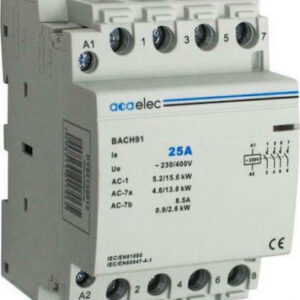 Ρελέ Ράγας Ισχύος 40A 4NO 230V 3M ACA - DY02130014