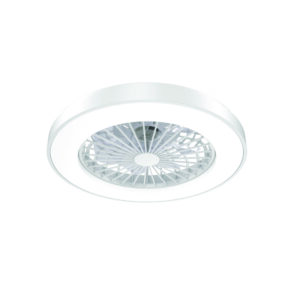Ανεμιστήρας Οροφής Πλαφονιέρα Smart Λευκή Dimmable DC22W Φ50 7 Διαφανή ABS Πτερύγια Τηλεχειριστήριο ACA – FANOKWH20G