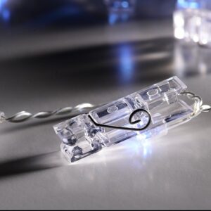 PLASTIC CLIPS 10LED ΛΑΜΠΑΚΙΑ ΣΕΙΡΑ ΜΠΑΤΑΡ.(3xAA)&ΧΡΟΝΟΔΙΑΚ (6ΟΝ/18OFF) ΨΥΧΡΟ ΛΕΥΚΟ IP20 135+30cm  ACA - FCLIP10W2AT