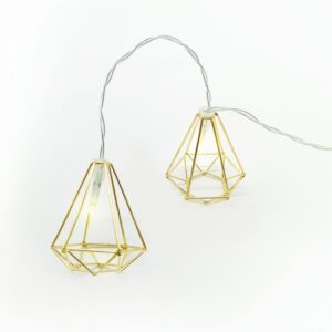 METAL DIAMOND 10LED ΛΑΜΠΑΚΙΑ ΣΕΙΡΑ ΜΠΑΤΑΡ.(3xAA)ΘΕΡΜΟ ΛΕΥΚΟ ΧΡΥΣΟ ΜΕΤΑΛΛΟ IP20 135+30cm ΔΙΑΦΑΝ ΚΑ ACA - FMGDIAM10WW2A