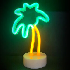 ΦΟΙΝΙΚΑΣ, 34 NEON LED ΛΑΜΠΑΚΙΑ ΜΕ ΜΠΑΤΑΡΙΑ (3xAA)/USB, ΠΡΑΣΙΝΟ & ΚΙΤΡΙΝΟ, IP20, 17x10x26cm  ACA - F04009317