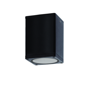 E27 PAR30 SQUARE CEILING LUMINAIRE 230V AC SAND BLACK IP65 MAX.35W ACA - LG2402E27B