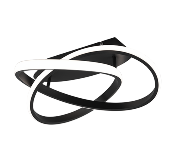 Φωτιστικό Οροφής Reality COURSE  LED, 18W · 2400lm, 4000K Μαύρο Ματ Μεταλλικό, Step Dimmable - R62051432
