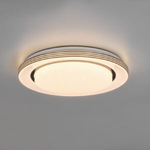 Φωτιστικό Οροφής Reality ATRIA  LED, 18W · 2000lm, 3000 - 6000K Μαύρο Ματ Πλαστικό, Τηλεχειριζόμενο Dimmable, Φωτάκι νύχτας, Λειτουργία μνήμης- R67041032