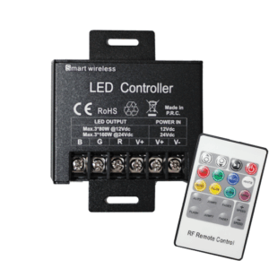 LED Controller με Τηλεχειριστήριο RF για Ταινίες RGB 20A 240W/12V 480W/24V & RF REMOTE ACA - RGB4-RF20K