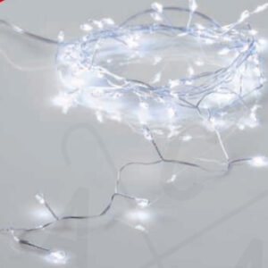 BALL Σχέδιο 20 LED ΛΑΜΠΑΚΙΑ ΣΕΙΡΑ ΨΥΧΡΟ ΛΕΥΚΟ ΑΣΗΜΙ ΚΑΛΩΔ ΧΑΛΚΟΥ & ΜΠΑΤΑΡ 2xAA IP20 2m+10cm 1.2W ACA - X01202116