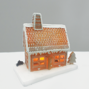 LED WW ΔΙΑΚ/ΚΟ GINGERBREAD ΣΠΙΤΙ ΛΕΥΚΟ&ΚΑΦΕ 3ΑΑ(ΜΠΑΤ)25Χ15Χ23CM ACA - X0323