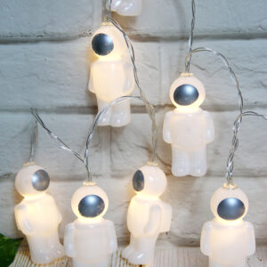 SILICONE PLASTIC SPACEMEN, 10LED ΛΑΜΠΑΚΙΑ ΣΕΙΡΑ ΜΠΑΤ(2xAA) ΘΕΡΜ ΛΕΥΚ IP20 135+30cm ΔΙΑΦ ΚΑΛΩΔ ΤΡΟΦ ACA - X05101110