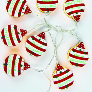 WOODEN XMAS BALL  10 LED ΛΑΜΠ  ΣΕΙΡΑ  ΘΕΡΜΟ ΣΤΑΘΕΡΟ ΜΠΑΤ (2ΧΑΑ) 1,35m IP20 0,3m ΚΑΛ ACA - X05101123