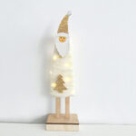 WOODEN SANTA 12 MINI LED WW ΛΑΜΠΑΚΙΑ ΜΠ/ΡΙΕΣ (2AAA) IP20 9.5X5.5X34CM ACA - X05121419