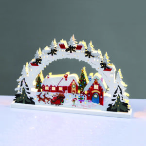 WOODEN HOUSE 15 LED ΛΑΜΠ ΘΕΡΜΟ ΣΤΑΘΕΡΟ ΜΠΑΤ (2ΧΑΑA) 30*5*19cm IP20 ACA - X05151131
