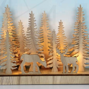 PLYWOOD CHRISTMAS TREE 2 22 LED WW Λ/ΚΙΑ ΜΠ/ΡΙΕΣ (2AA) IP20 30X8X23CM ACA - X05221105