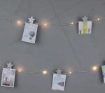 12 GLITTER STAR CLIPS, 25 LED WW Λ/ΚΙΑ ΑΣΗΜΙ ΧΑΛΚΟΣ ΜΠ/ΡΙΕΣ (3xAA), IP20, 240+30cm, ΔΙΑΦ. ΚΑΛ. Τ ACA - X05251111