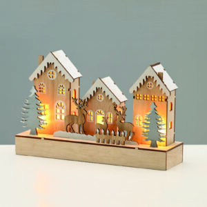 WOODEN VILLAGE  10 LED ΛΑΜΠ ΘΕΡΜΟ ΣΤΑΘΕΡΟ ΜΠΑΤ (2ΧΑA) 25*7*15cm IP20 ACA - X0551129