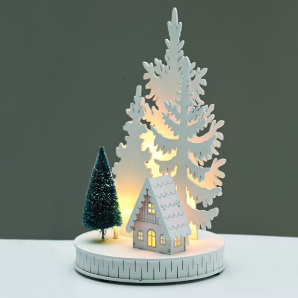 WOODEN HOUSE 5 LED ΛΑΜΠ ΘΕΡΜΟ ΣΤΑΘΕΡΟ ΜΠΑΤ (2ΧΑA) 14,8*14,8*25cm IP20 ACA - X0551130
