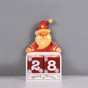 WOODEN SANTA CALENDAR 6 LED WW ΛΑΜΠΑΚΙΑ ΜΠ/ΡΙΕΣ (2AAΑ) IP20 12.5X6.7X20.5M ACA - X0561108
