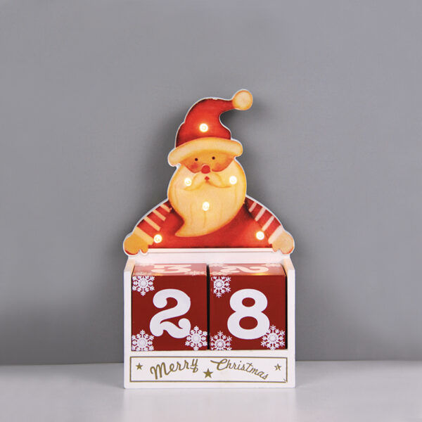 WOODEN SANTA CALENDAR 6 LED WW ΛΑΜΠΑΚΙΑ ΜΠ/ΡΙΕΣ (2AAΑ) IP20 12.5X6.7X20.5M ACA - X0561108