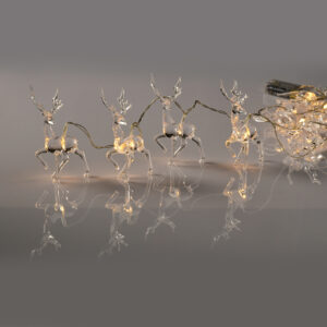 ACRYLIC PLASTIC REINDEER, 10 LED ΛΑΜΠ. ΣΕΙΡΑ ΜΠΑΤ. (3xAA), WW,IP20, 135+30cm, ΔΙΑΦ. ΚΑΛ. ΤΡΟΦ. ACA - X061011223