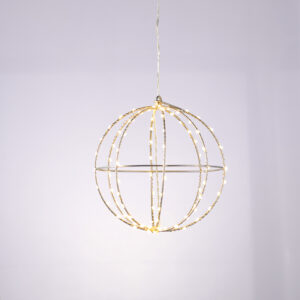 D30CM SILVER BALL 144 ΜΙΝΙ LED ΛΑΜ, WW, ΑΣΗΜΙ ΚΑΛΩΔ. ΧΑΛΚΟΥ,ΑΝΤΑΠΤ.(4.5VDC),IP44, 3M ΔΙΑΦ. ΚΑΛ. ACA - X0614414226