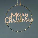 HANGING MERRY CHRISTMAS TREE 20 MINI LED ΘΕΡΜΟ ΛΑΜΠ ΜΠΑΤ 2*CR2032 (ΣΥΜΠΕΡ) IP20 ΔΙΑΜ:26cm 30cm ΚΑΛ ACA - X062019260